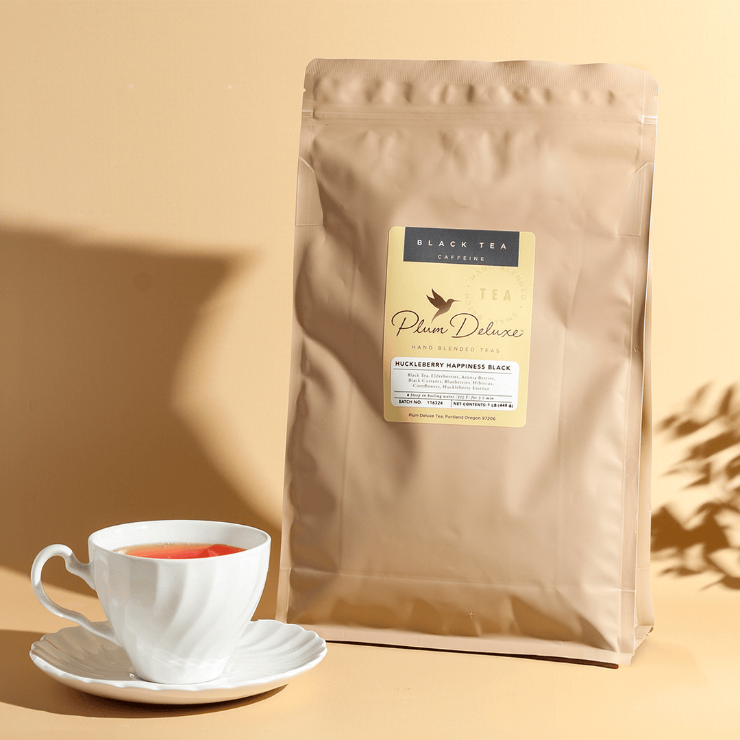 Plum Deluxe Tea Gifts Huckleberry Happiness Blueberry Black Loose Leaf Tea