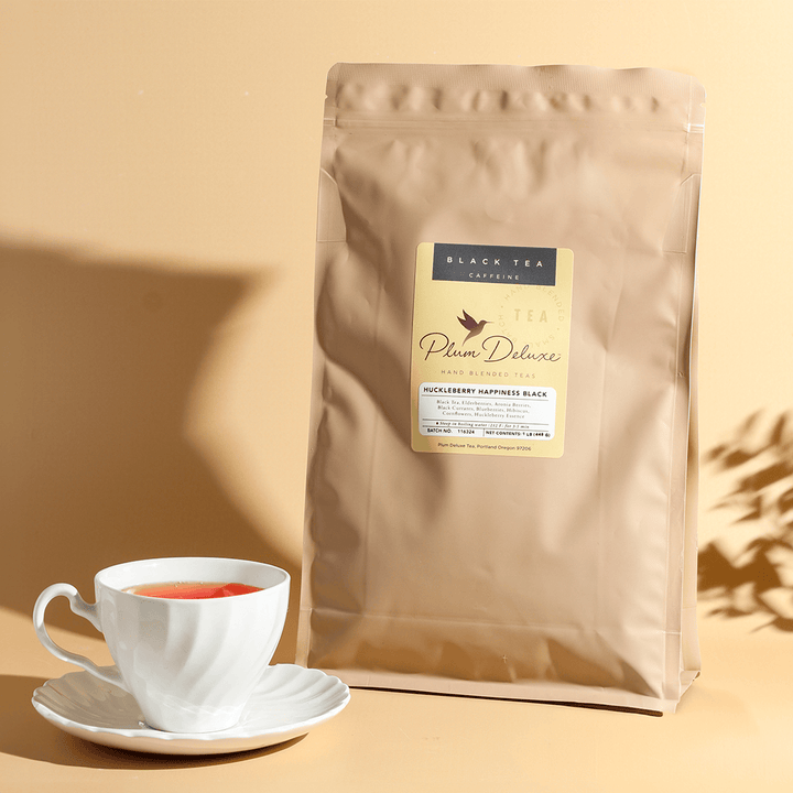 Plum Deluxe Tea Gifts Huckleberry Happiness Blueberry Black Loose Leaf Tea
