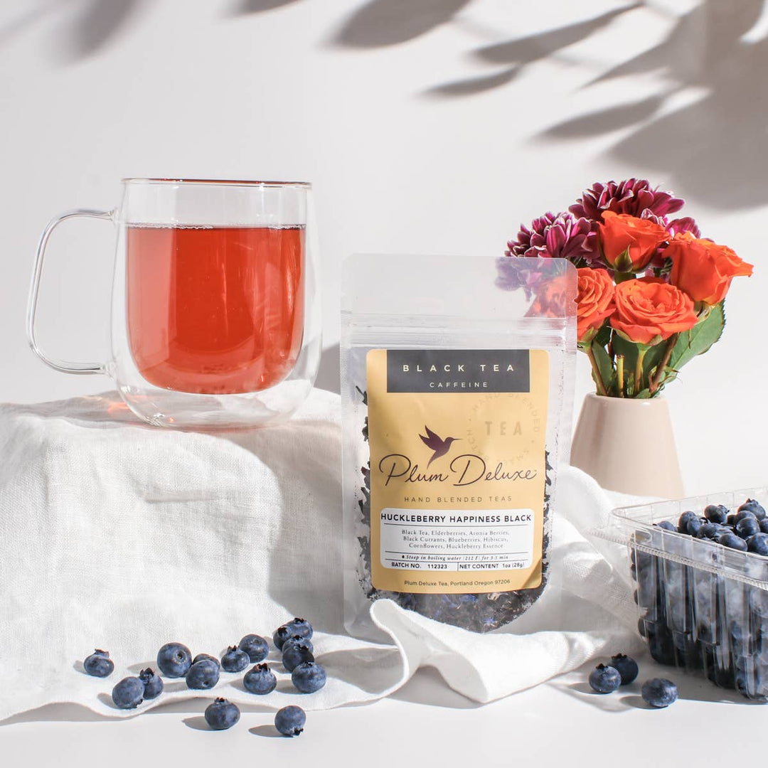 Plum Deluxe Tea Gifts Huckleberry Happiness Blueberry Black Loose Leaf Tea