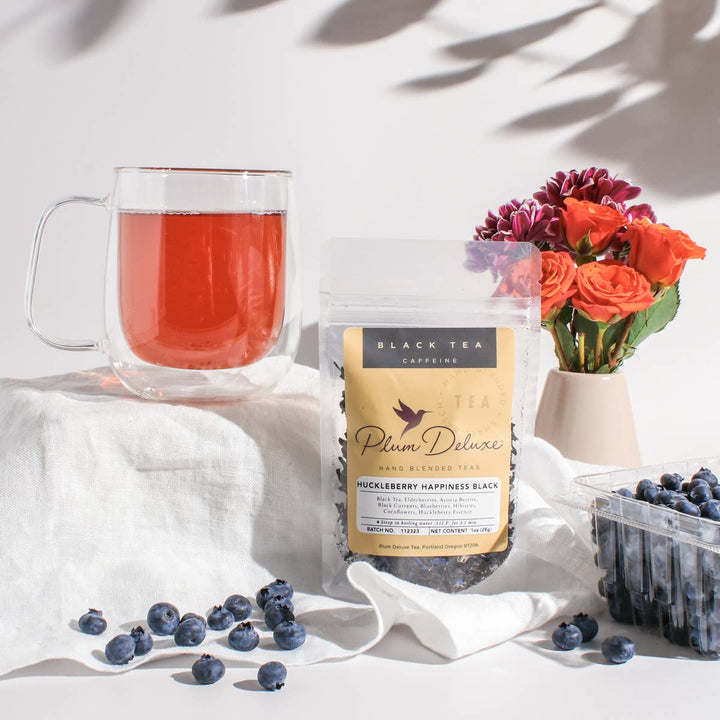 Plum Deluxe Tea Gifts Huckleberry Happiness Blueberry Black Loose Leaf Tea