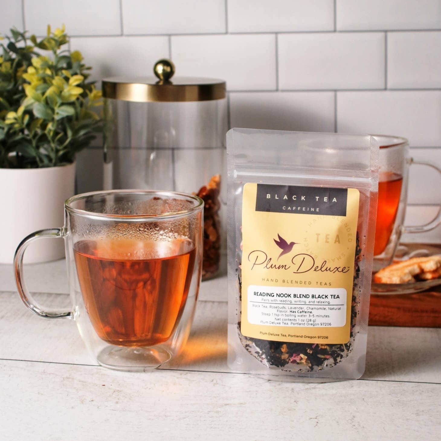 Plum Deluxe Tea Reading Nook Lavender Rose Chamomile Black Tea