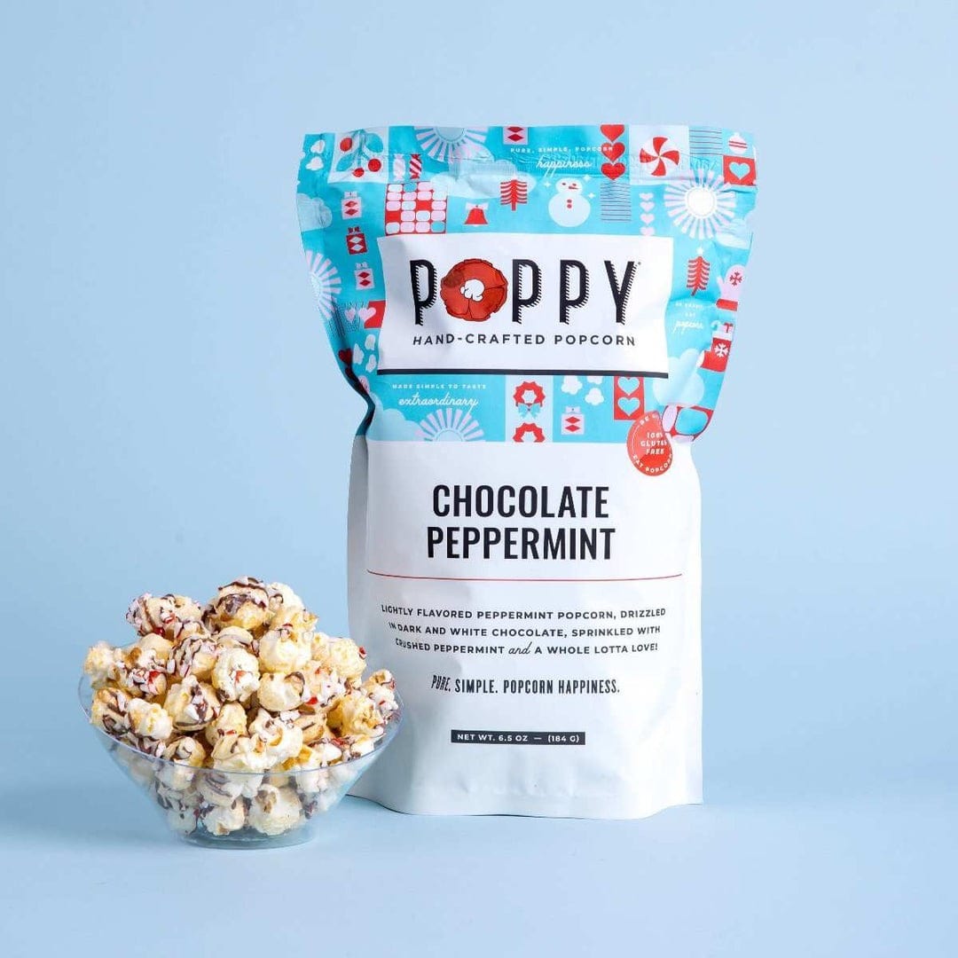 Poppy Handcrafted Popcorn Sweets Chocolate Peppermint Market Bag