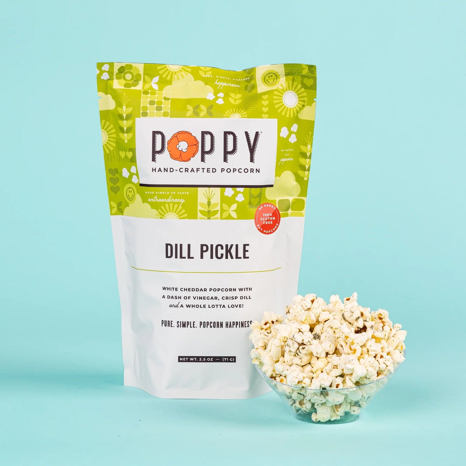Poppy Handcrafted Popcorn Sweets Dill Pickle Market Bag