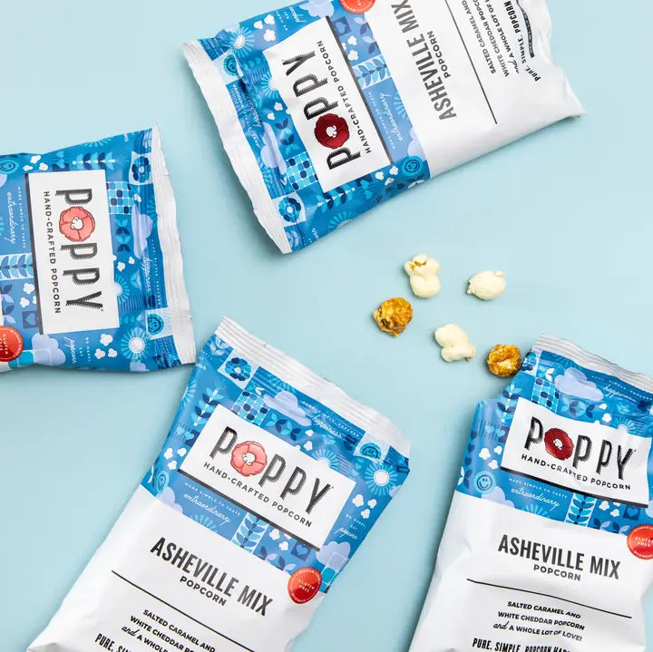 Poppy Handcrafted Popcorn Treats Asheville Mix Snack Bag