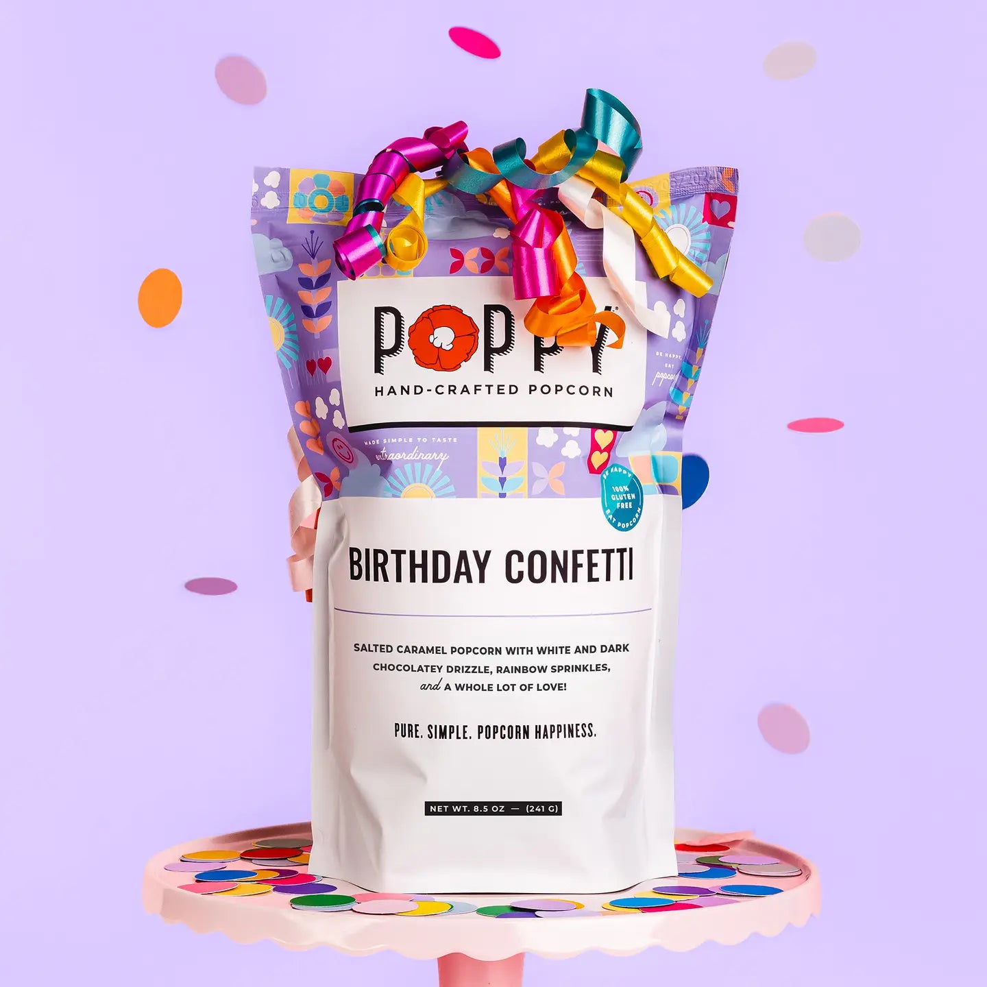 Poppy Handcrafted Popcorn Treats Birthday Confetti Market Bag