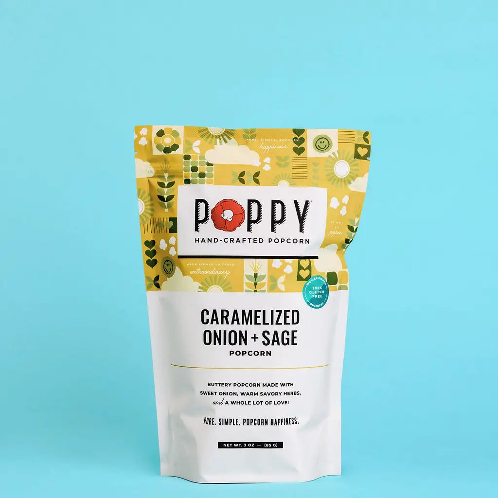 Poppy Handcrafted Popcorn Treats Caramelized Onion + Sage Popcorn