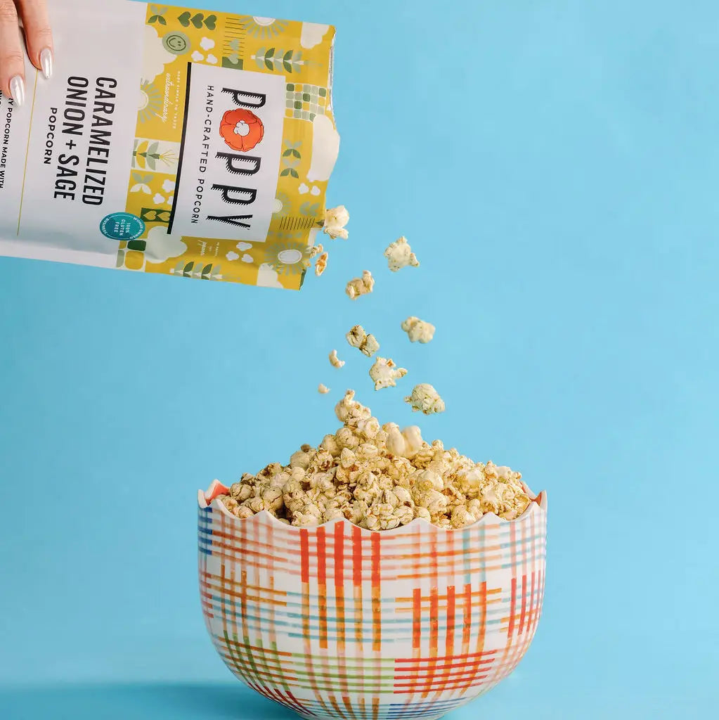 Poppy Handcrafted Popcorn Treats Caramelized Onion + Sage Popcorn