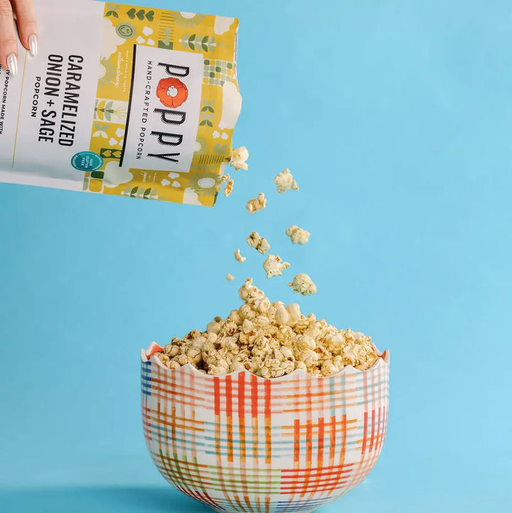 Poppy Handcrafted Popcorn Treats Caramelized Onion + Sage Popcorn