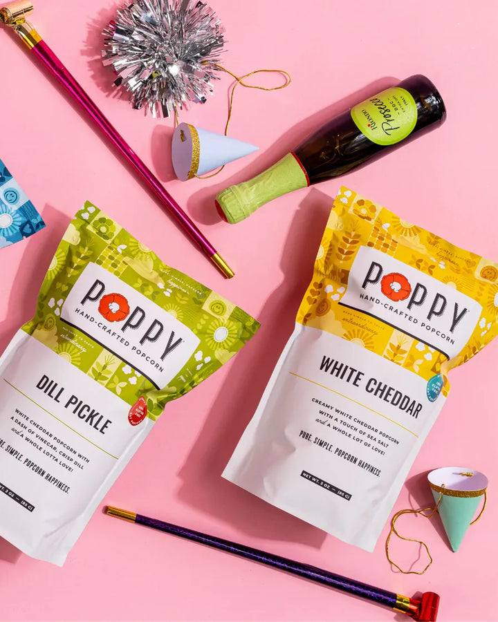 Poppy Handcrafted Popcorn Treats White Cheddar Market Bag