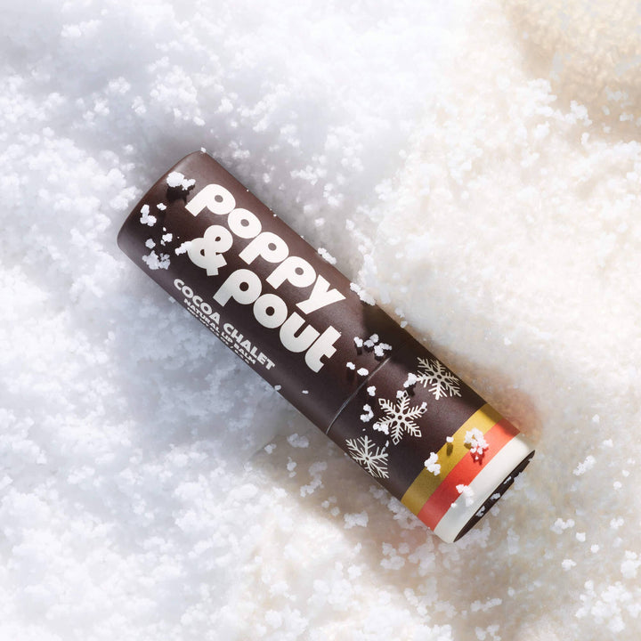 Poppy &amp; Pout Gifts Lip Balm, Retro Ski, Cocoa Chalet, Limited Edition