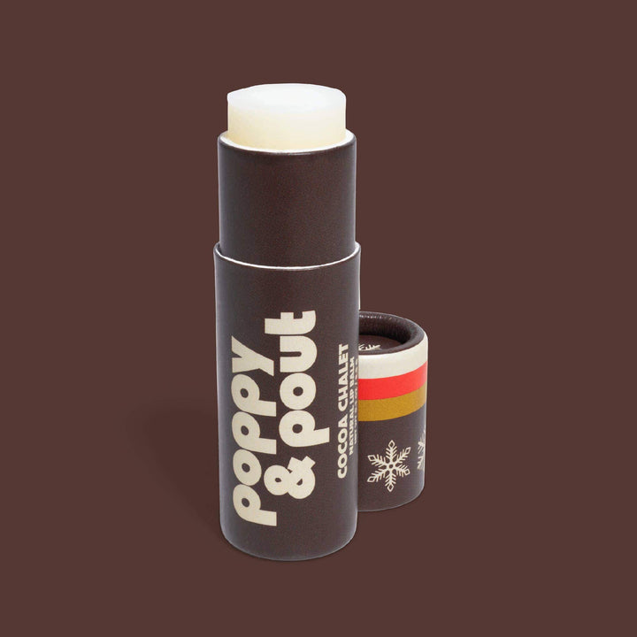 Poppy &amp; Pout Gifts Lip Balm, Retro Ski, Cocoa Chalet, Limited Edition