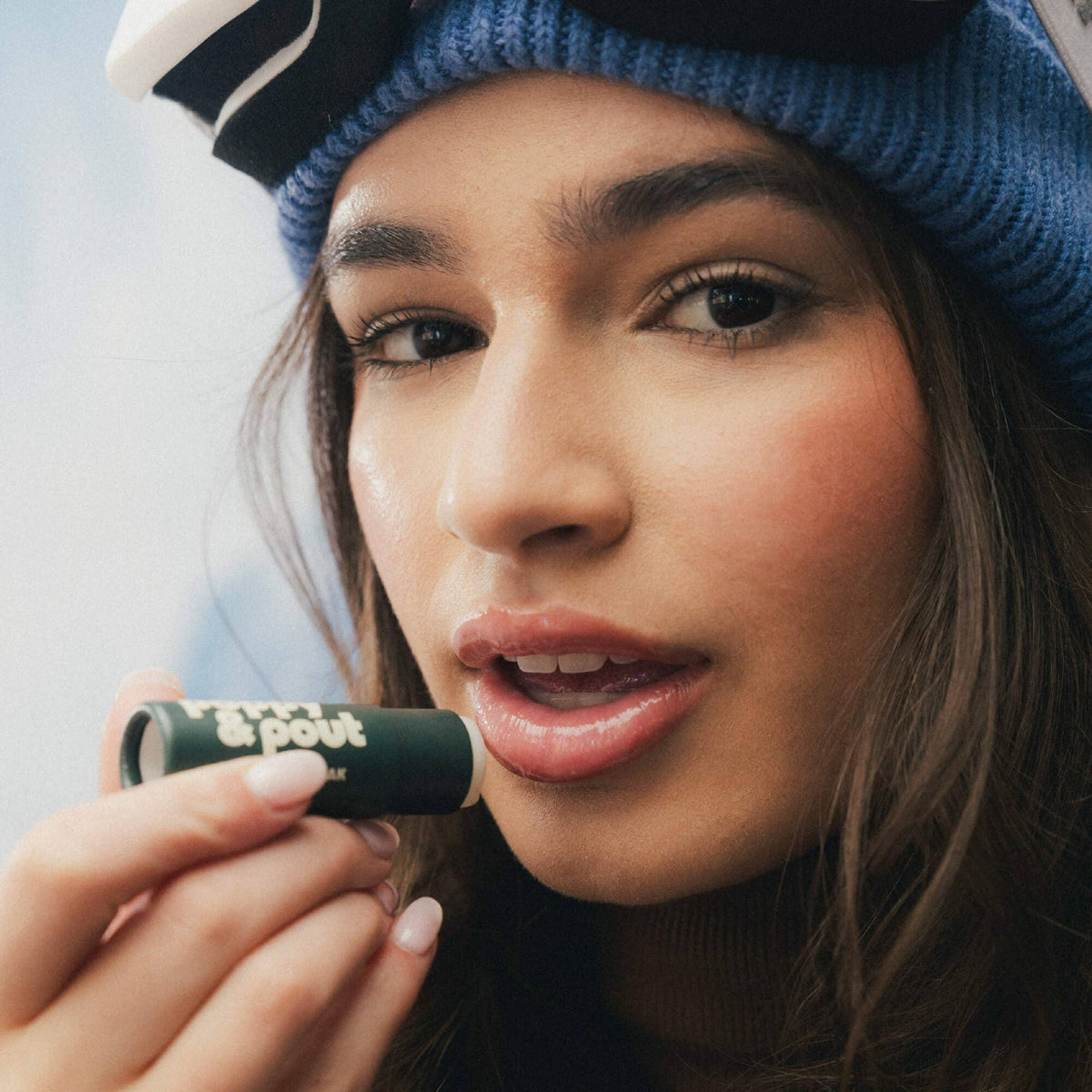 Poppy & Pout Gifts Lip Balm, Retro Ski, Peppermint Peak, Limited Edition
