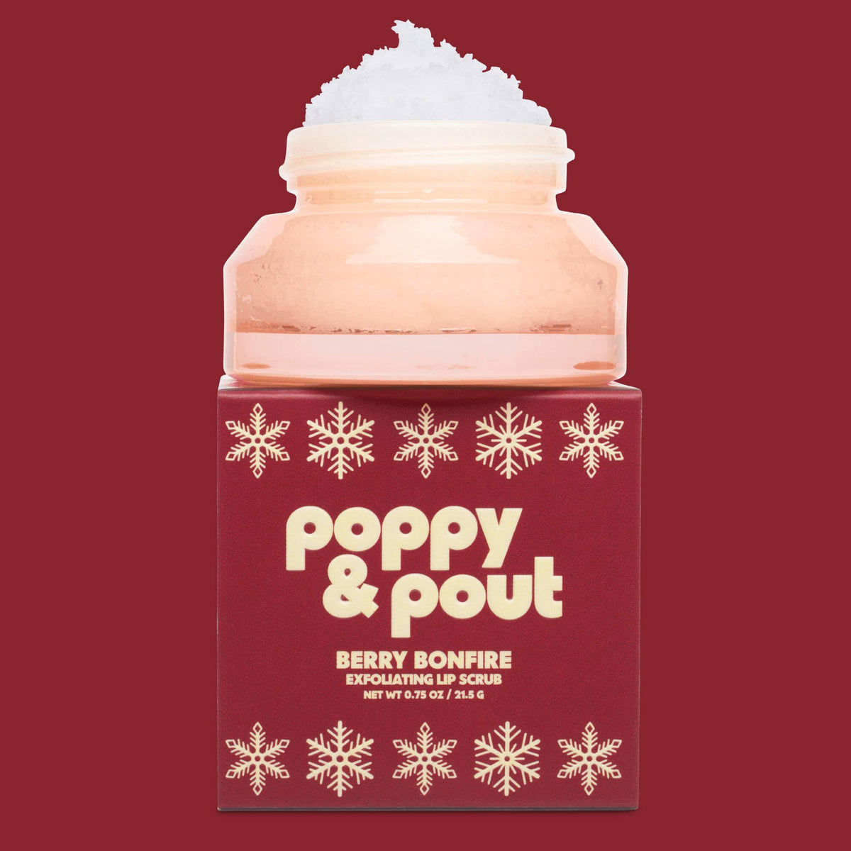 Poppy & Pout Gifts Lip Scrub, Retro Ski, Berry Bonfire, Limited Edition