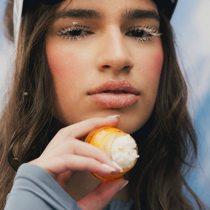 Poppy &amp; Pout Gifts Lip Scrub, Retro Ski, Cocoa Chalet, Limited Edition