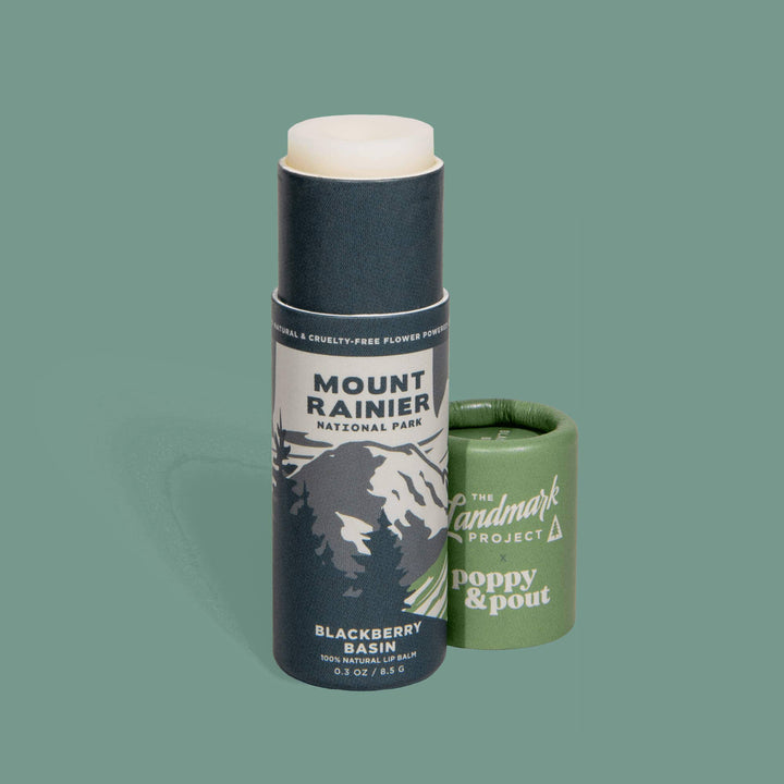 Poppy & Pout Gifts The Landmark Project, Lip Balm, Mount Rainier Blackberry Basin