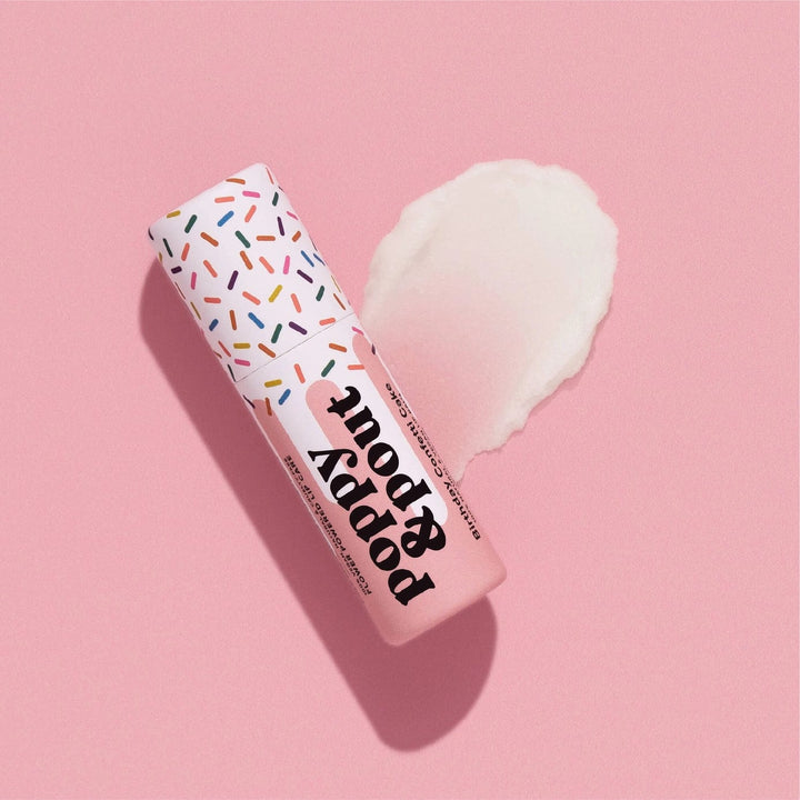 Poppy & Pout Lip Balms Birthday Confetti Cake Vegan Lip Balm