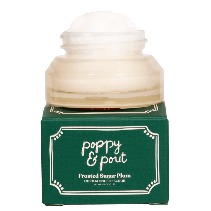 Poppy & Pout Skin Care Holiday Frosted Sugar Plum Lip Scrub