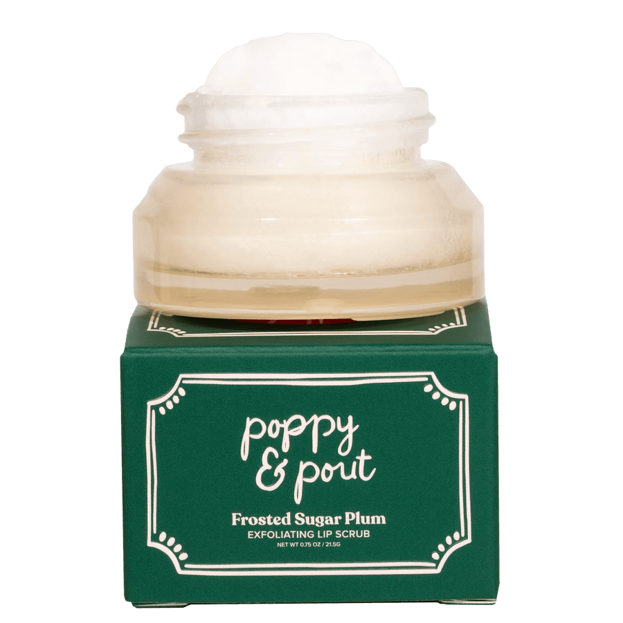 Poppy & Pout Skin Care Holiday Frosted Sugar Plum Lip Scrub