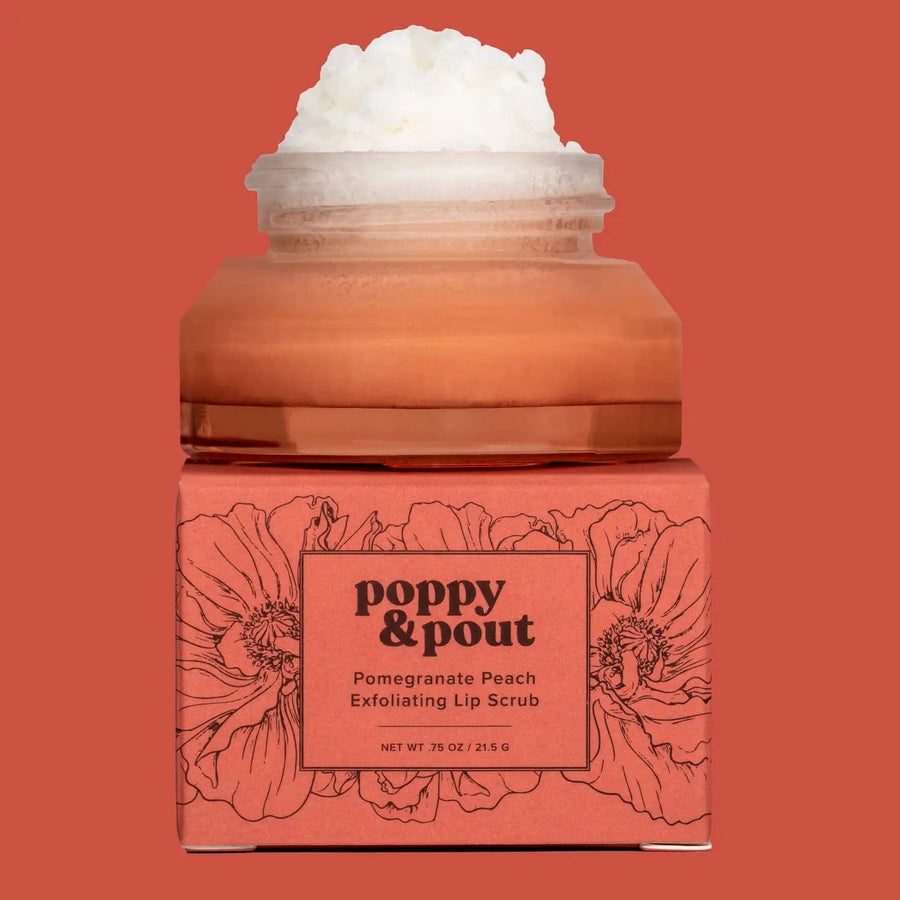 Poppy & Pout Skincare Pomegranate Peach Lip Scrub