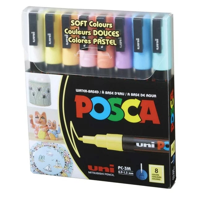 Posca Pen POSCA Paint Marker 8-Color PC-3M Fine Soft Colors Set