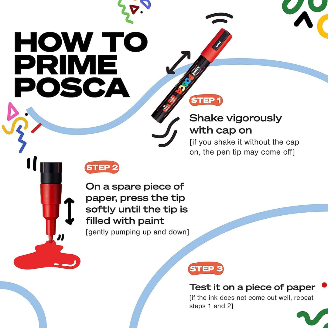 Posca Pen POSCA Paint Marker 8-Color PC-5M Medium Set