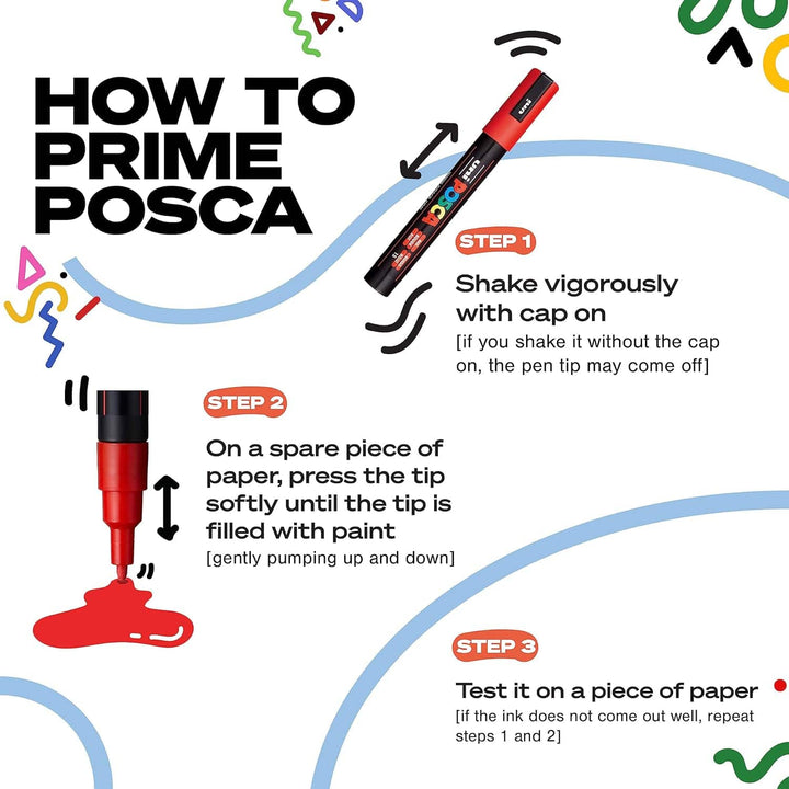 Posca Pen POSCA Paint Marker 8-Color PC-5M Medium Set