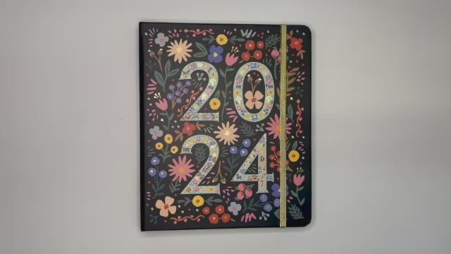 2024 Flores 17-Month Covered Planner (Aug 2023 - Dec 2024)