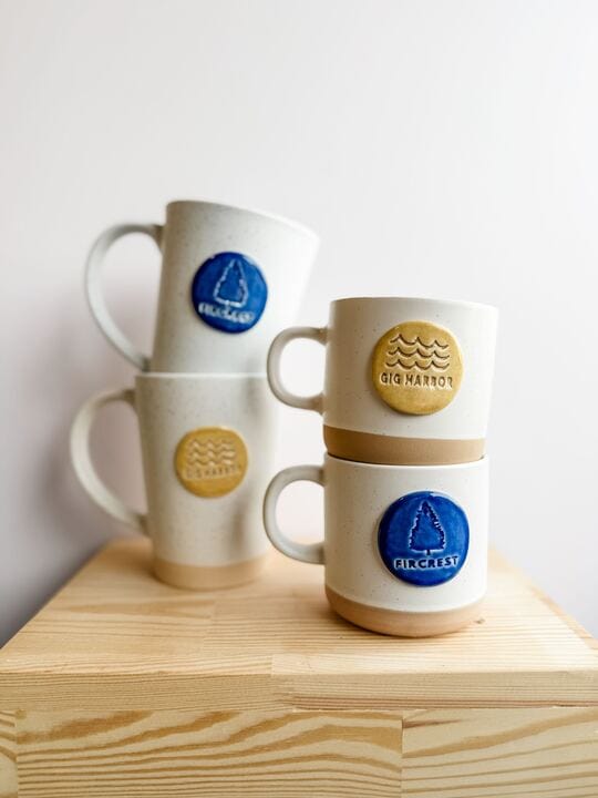 Prodigal Pottery Home Cabin Style Fircrest Mug - Blue Sapphire