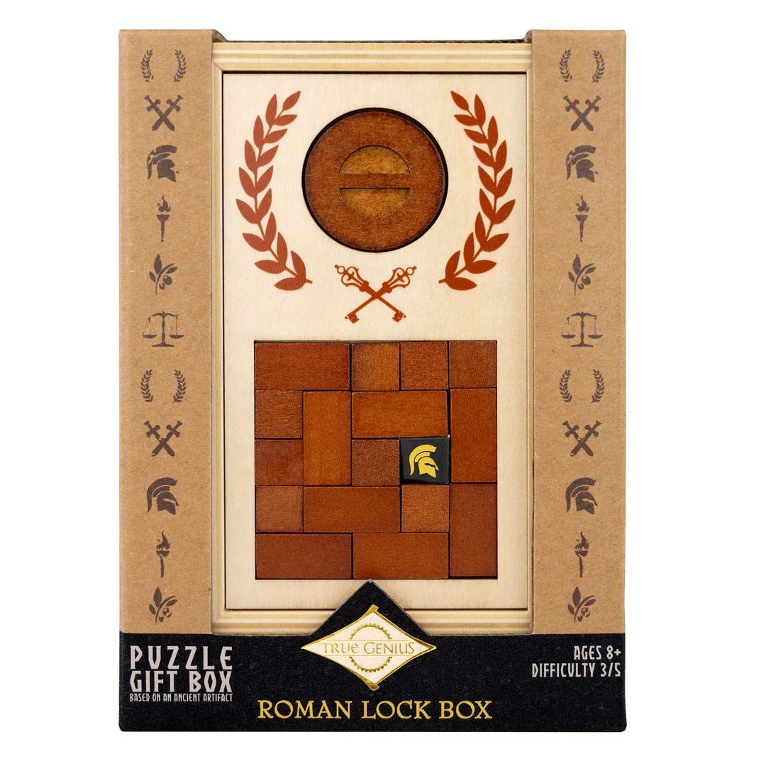 Project Genius Card Games Roman Lock Box - Secret Gift Box Puzzle | Project Genius