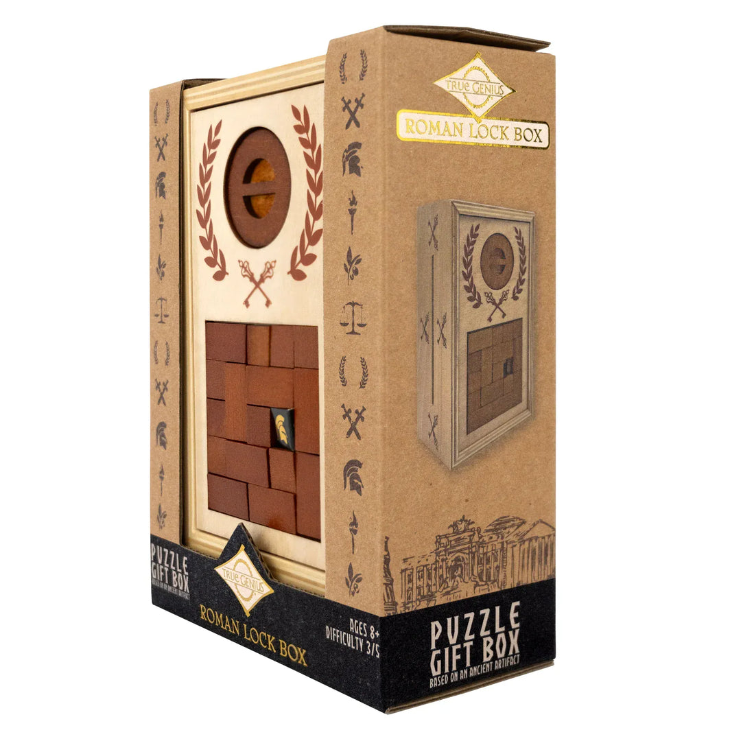 Project Genius Card Games Roman Lock Box - Secret Gift Box Puzzle | Project Genius