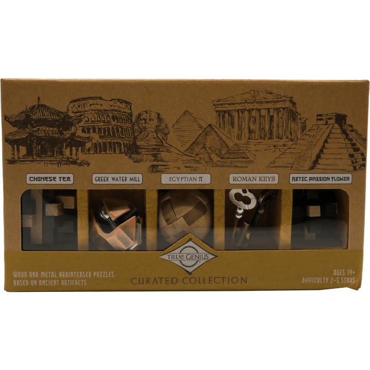 Project Genius Game Wood & Metal Brain Teasers - The Curated Collection | True Genius