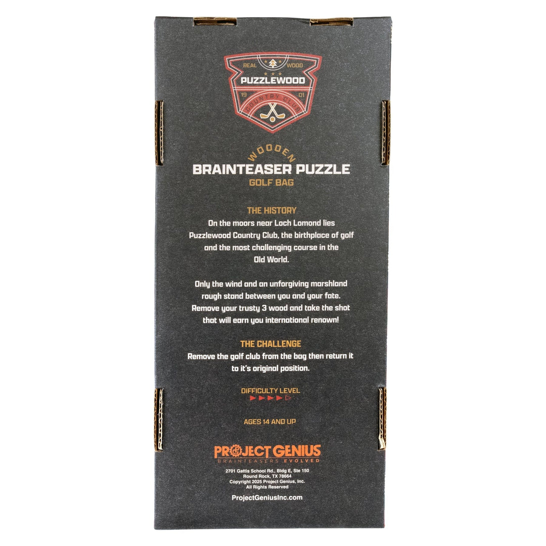Project Genius Gifts Heritage Wooden Golf Bag Puzzle | Project Genius