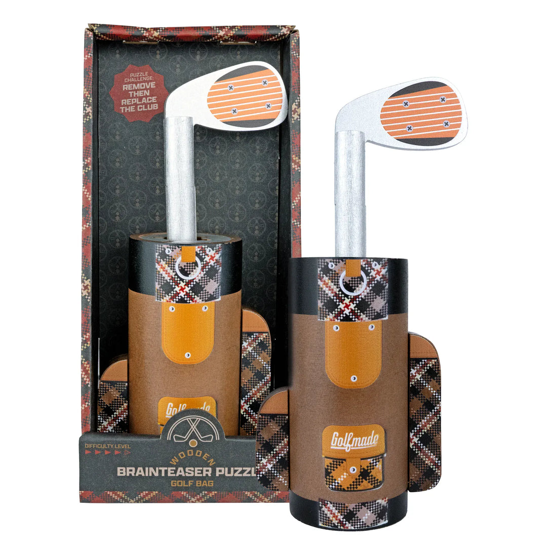 Project Genius Gifts Heritage Wooden Golf Bag Puzzle | Project Genius