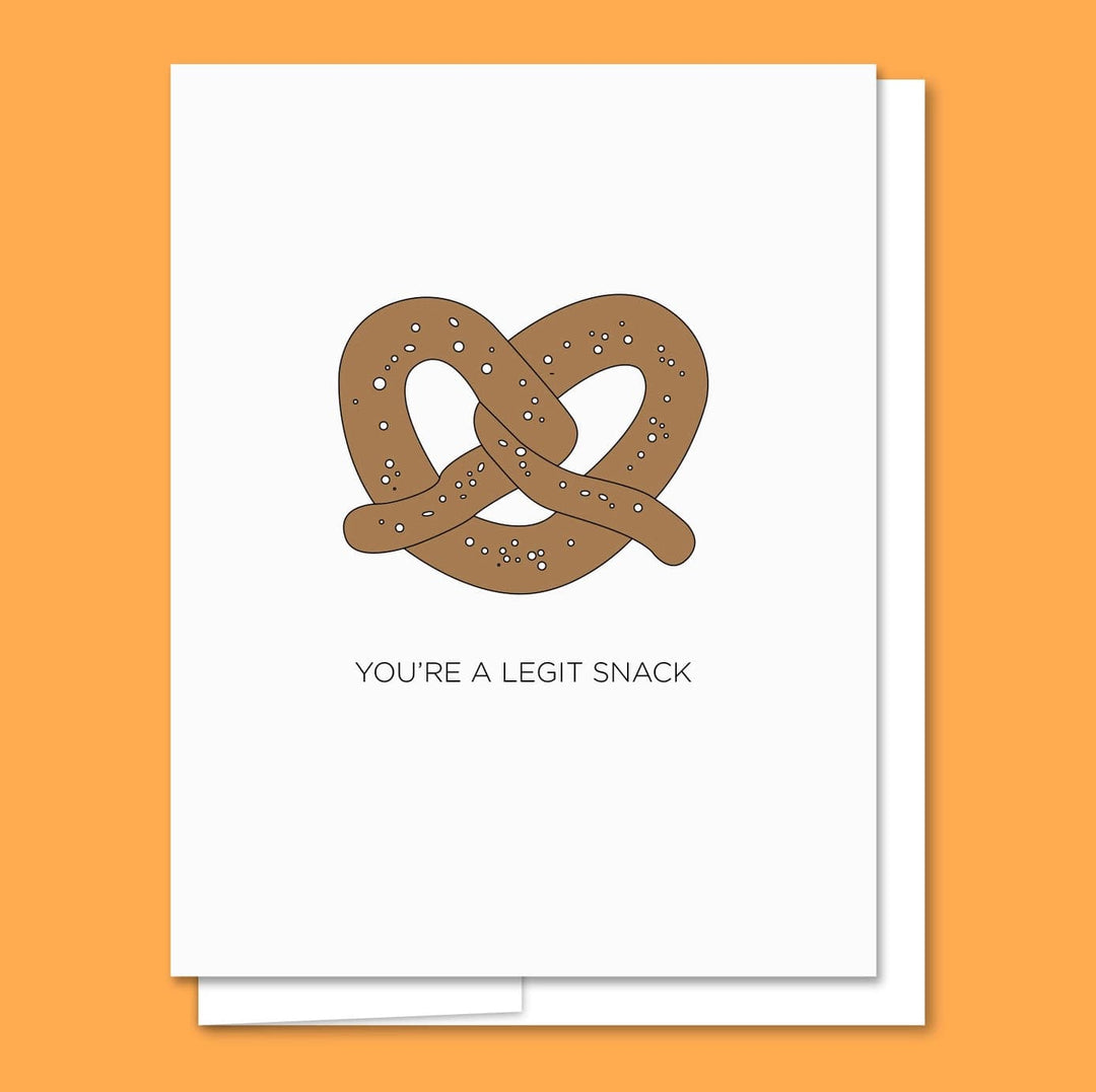 Quick Brown Fox Letterpress Card Legit Snack Love Card