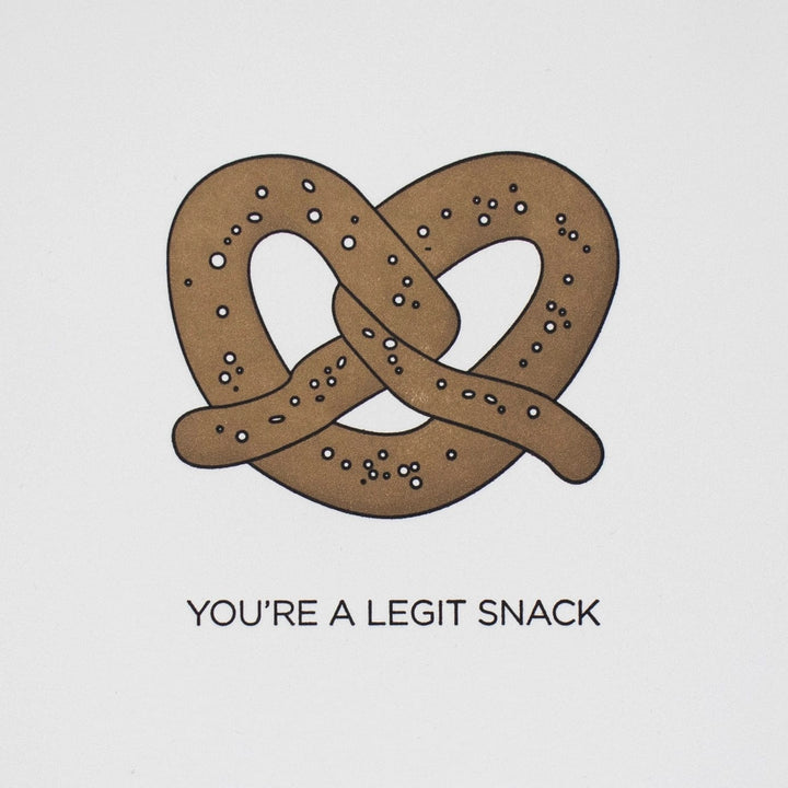 Quick Brown Fox Letterpress Card Legit Snack Love Card