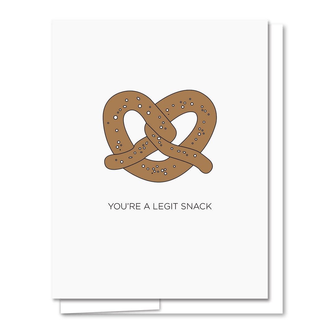 Quick Brown Fox Letterpress Card Legit Snack Love Card