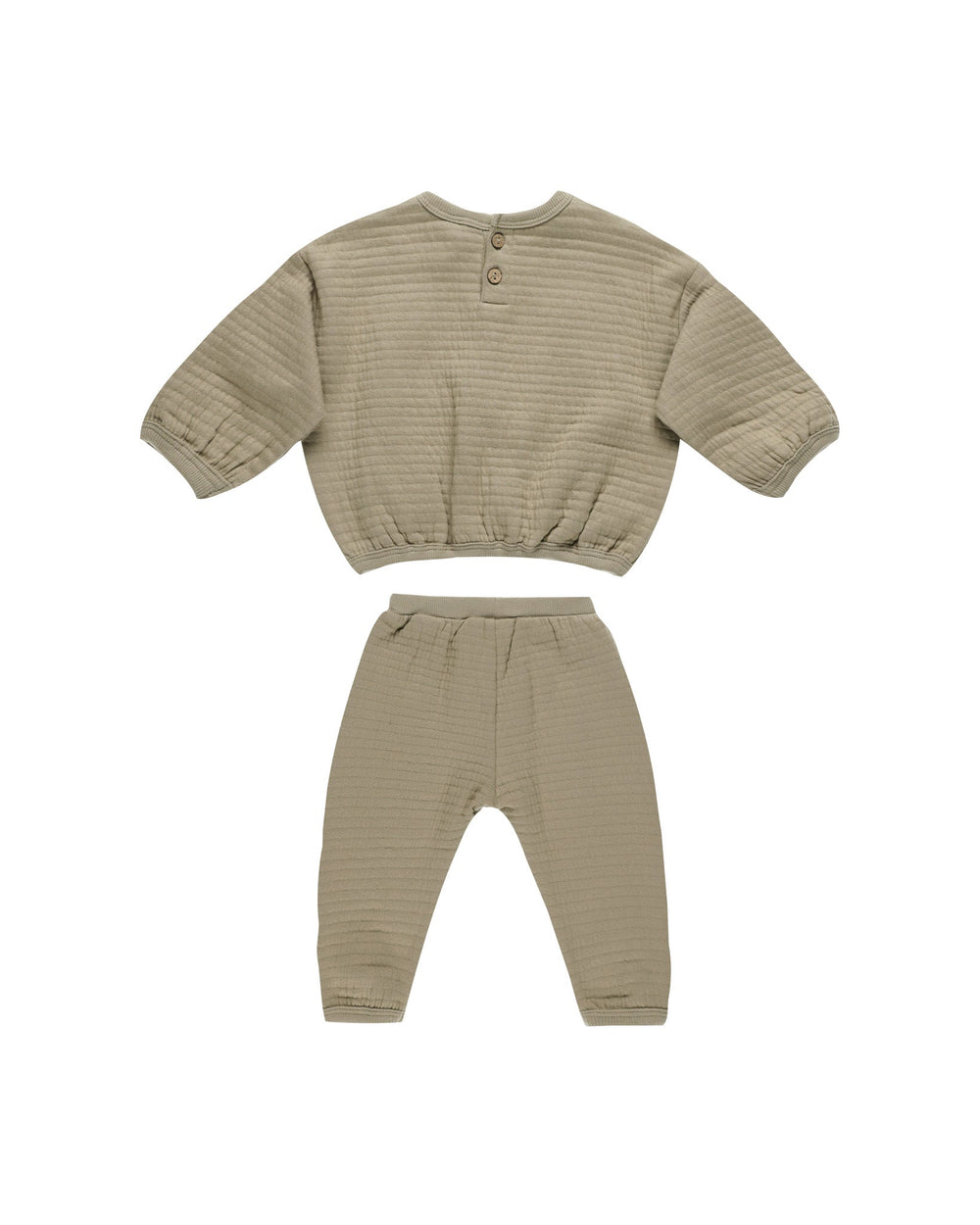 Quincy Mae 2-Piece Clothing Set Textured Sweat Set - Olive