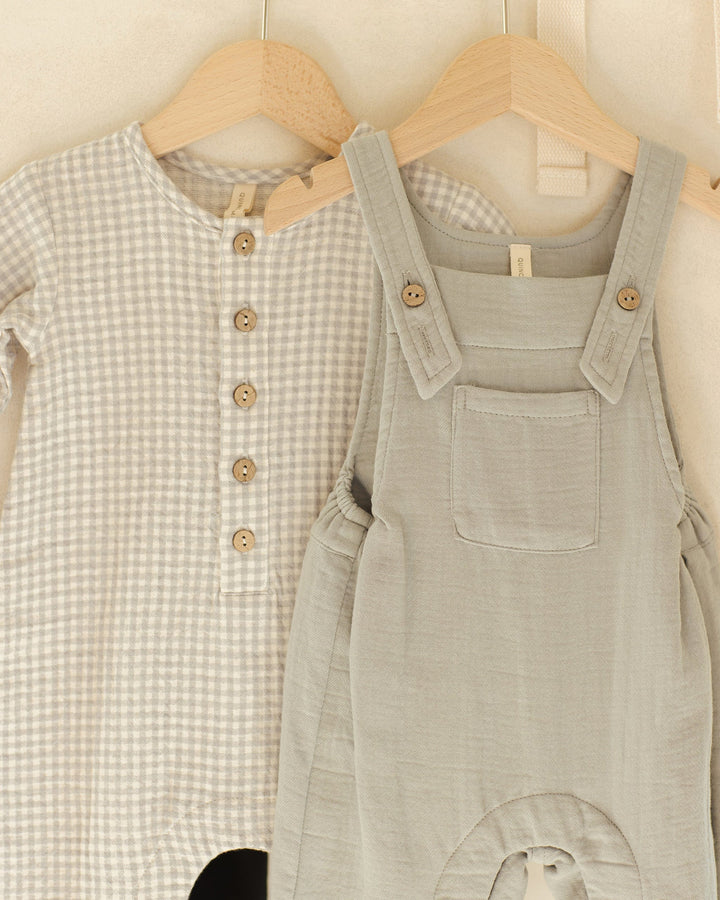 Quincy Mae Baby Baby Overall - Steel Blue