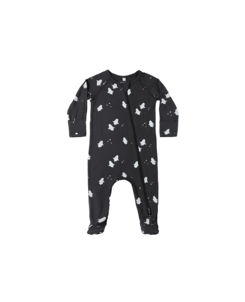 Quincy Mae Baby Bamboo Zip Footie - Ghosts
