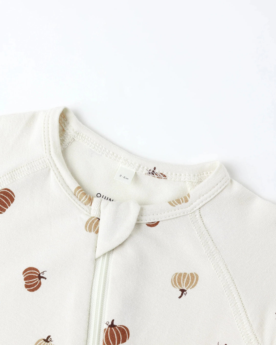 Quincy Mae Baby Bamboo Zip Footie - Pumpkins