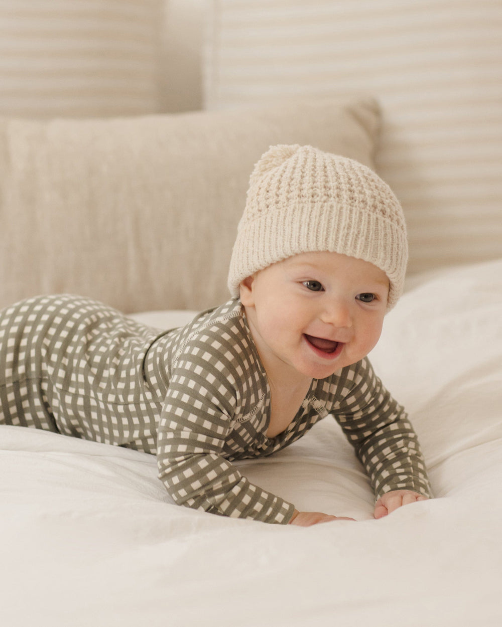 Quincy Mae Baby Beanie - Natural
