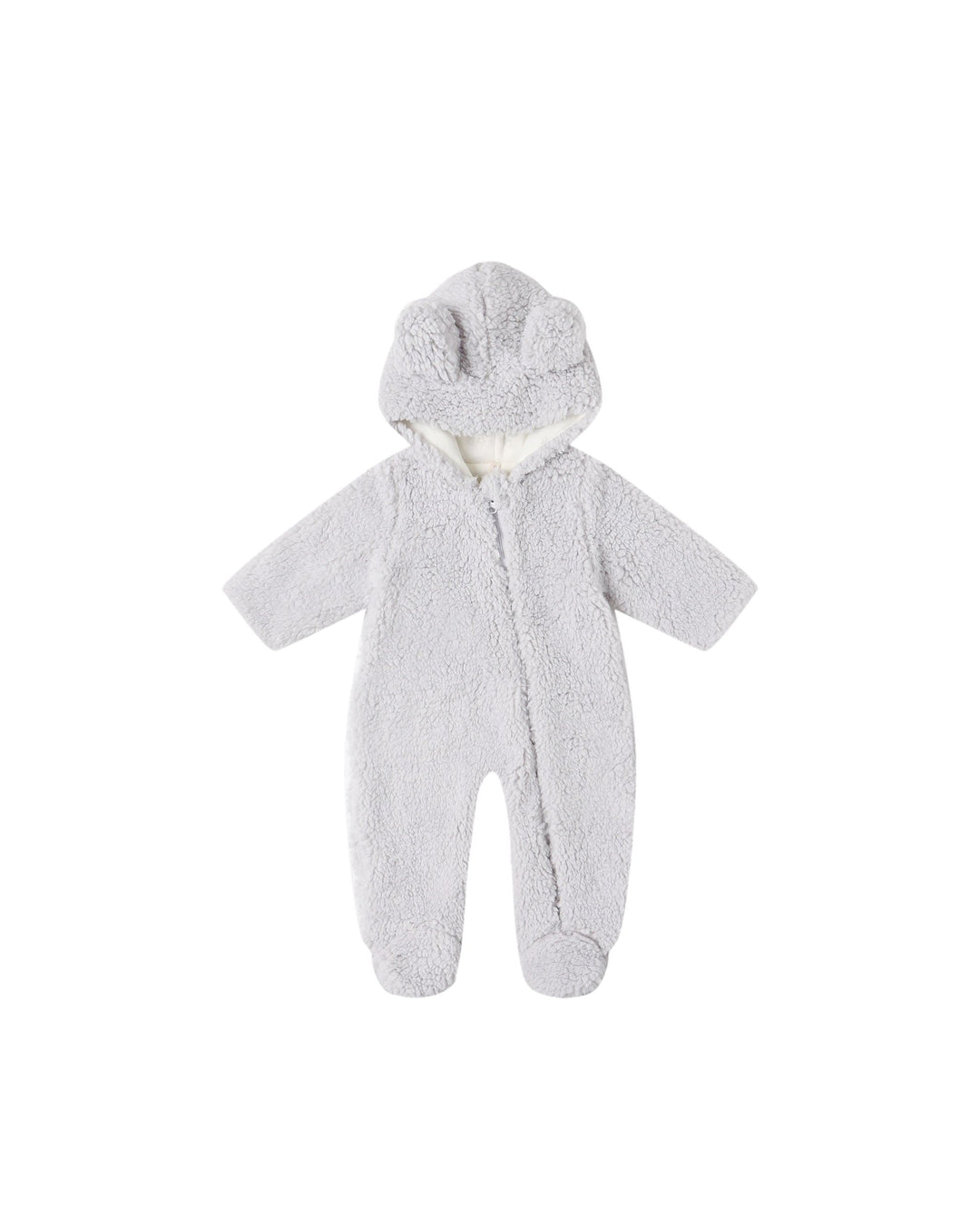 Quincy Mae Baby Bear Jumpsuit - Frost