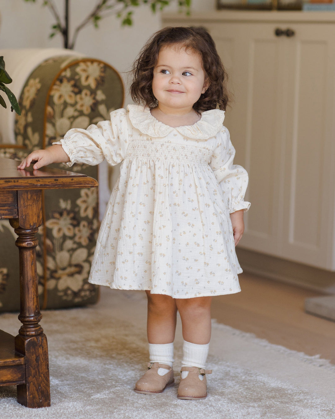 Quincy Mae Baby Callie Dress - Golden Floral