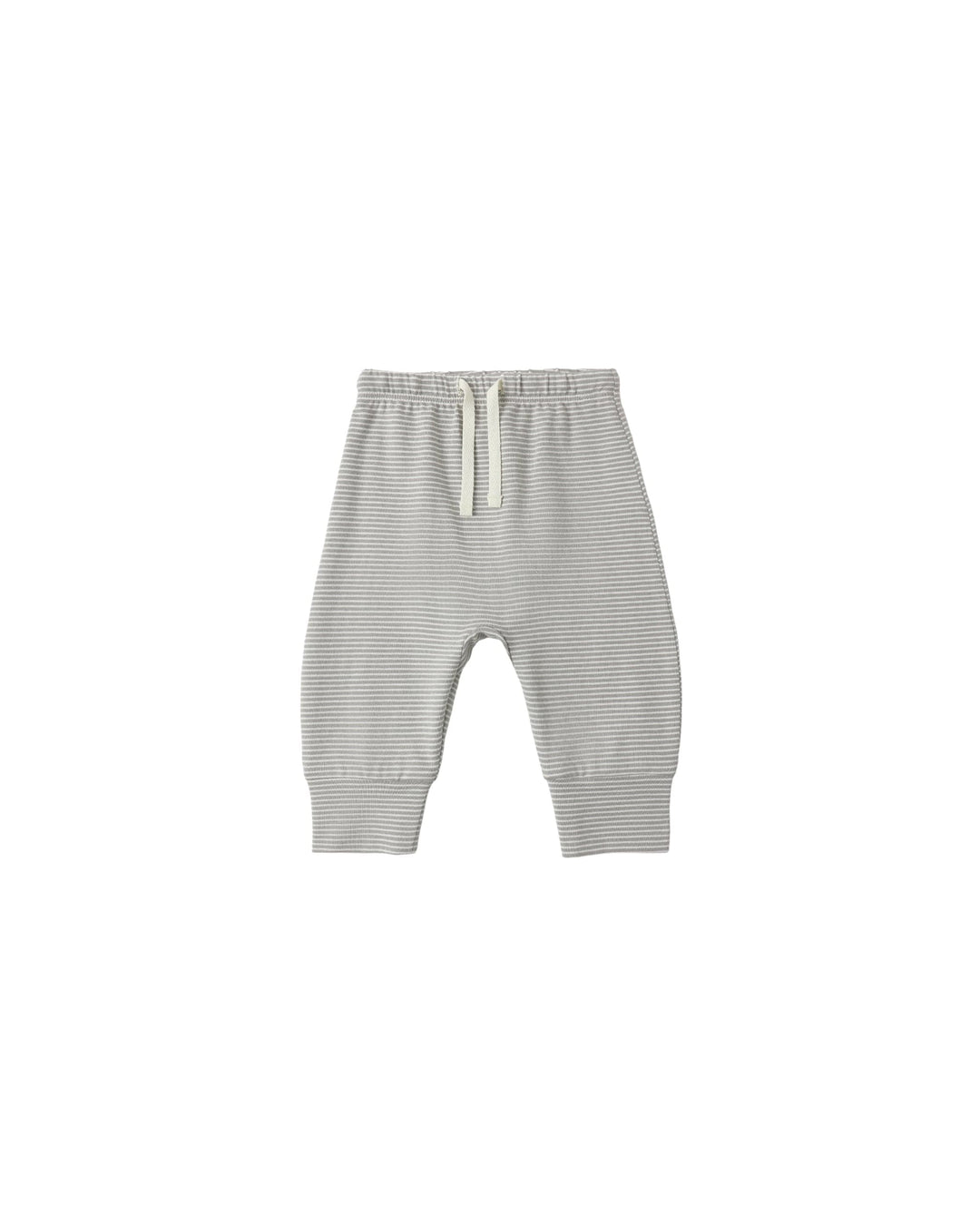 Quincy Mae Baby Drawstring Pant Sage Micro Stripe
