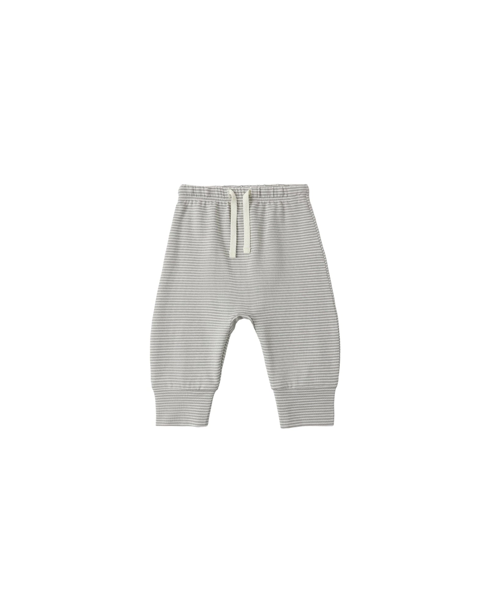 Quincy Mae Baby Drawstring Pant Sage Micro Stripe