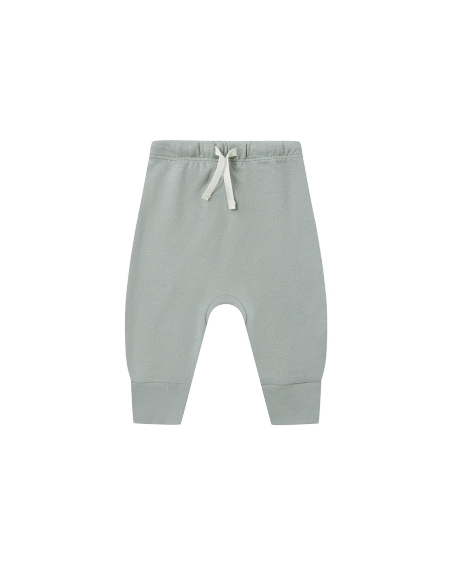 Quincy Mae Baby Drawstring Pant - Steel Blue