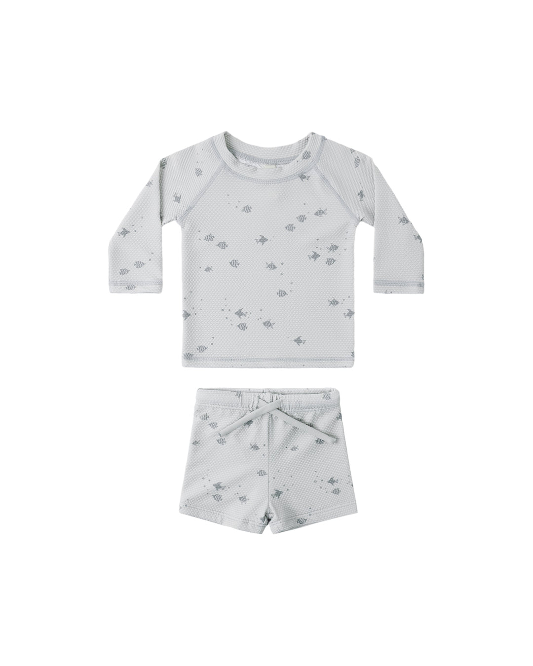 Quincy Mae Baby Finn Rash Guard + Short Set Fish