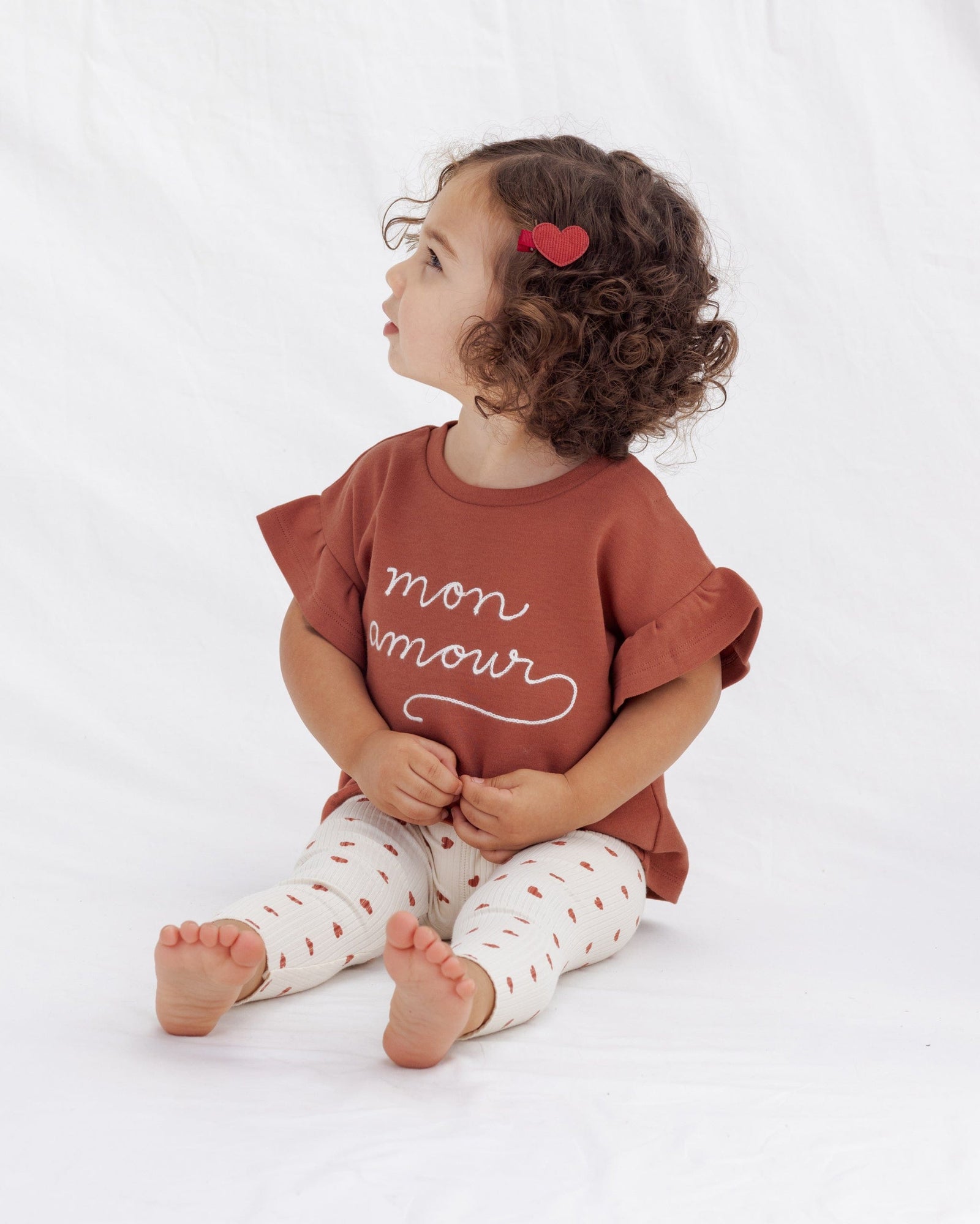 Quincy Mae Baby Heart Clip Set | Red, Pink