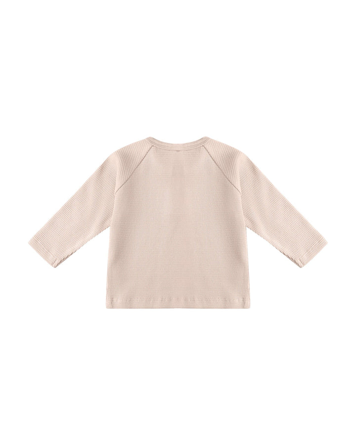 Quincy Mae Baby Henley Knit Top - Antique