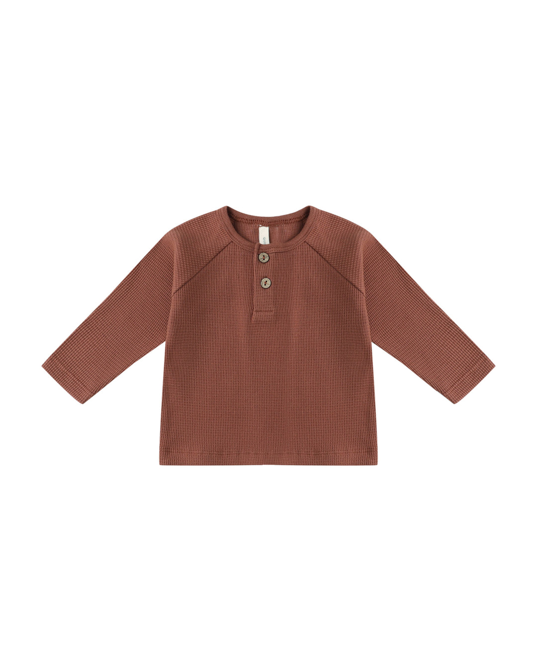 Quincy Mae Baby Henley Knit Top - Cranberry